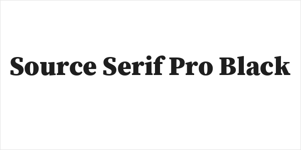 Source Serif Pro Black Logo
