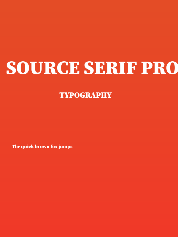 Source Serif Pro Black Poster