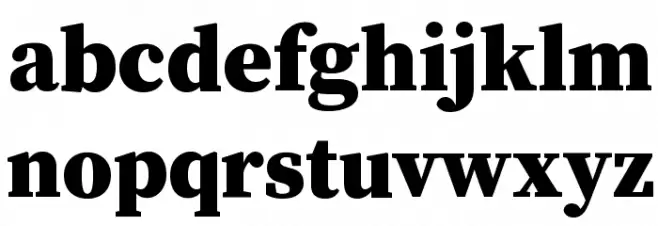 Source Serif Pro Black फ़ॉन्ट लोअरकेस