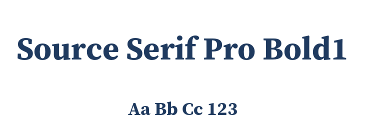 Source Serif Pro Bold1 Font Preview
