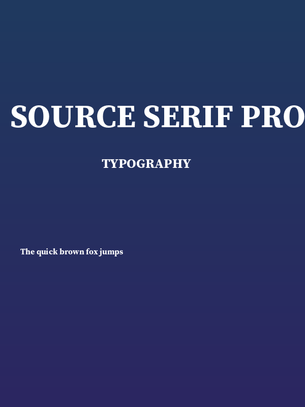 Source Serif Pro Bold1 Poster