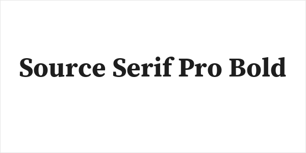 Source Serif Pro Bold Logo
