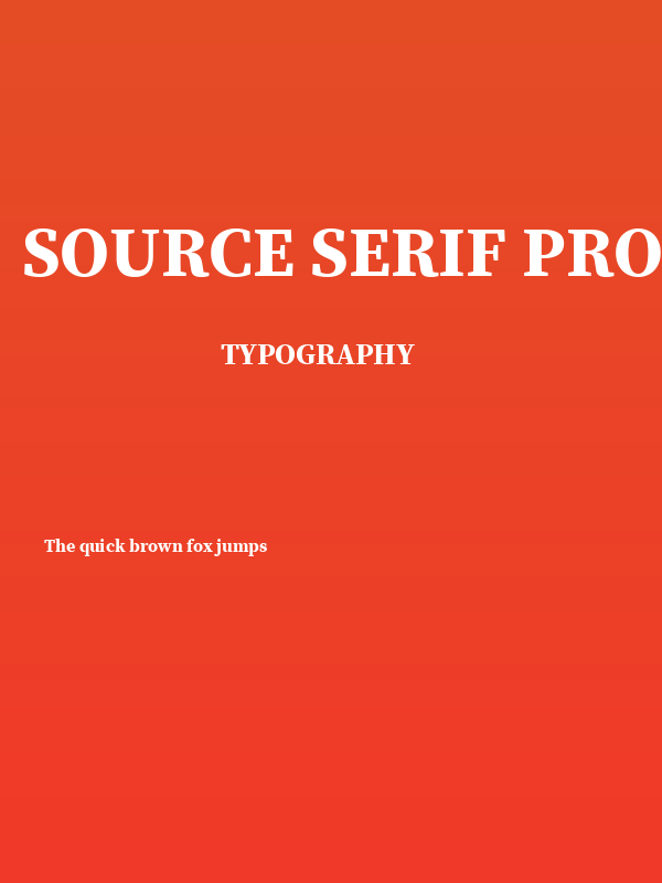 Source Serif Pro Bold Poster