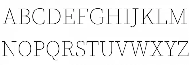 Source Serif Pro ExtraLight Schriftart Groß