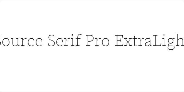 Source Serif Pro ExtraLight Logo