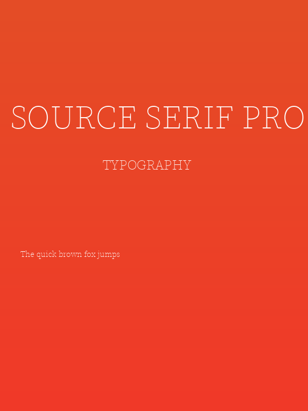 Source Serif Pro ExtraLight Poster