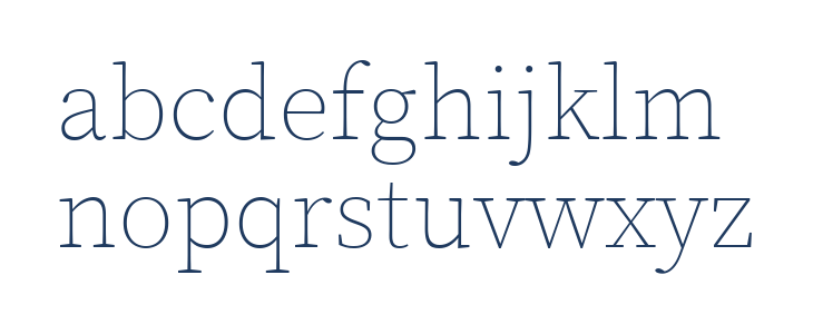 Source Serif Pro ExtraLight Lowercase