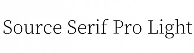 Source Serif Pro Light  フリーフォントのダウンロード