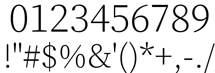 Source Serif Pro Light Font OTHER CHARS