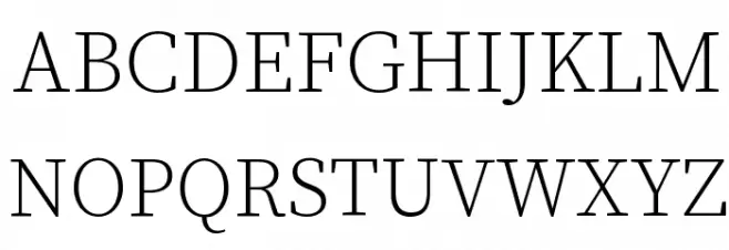 Source Serif Pro Light Schriftart Groß