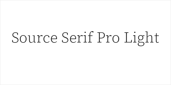 Source Serif Pro Light Logo