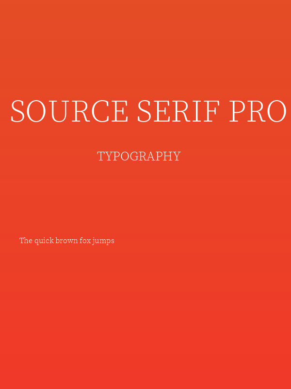 Source Serif Pro Light Poster