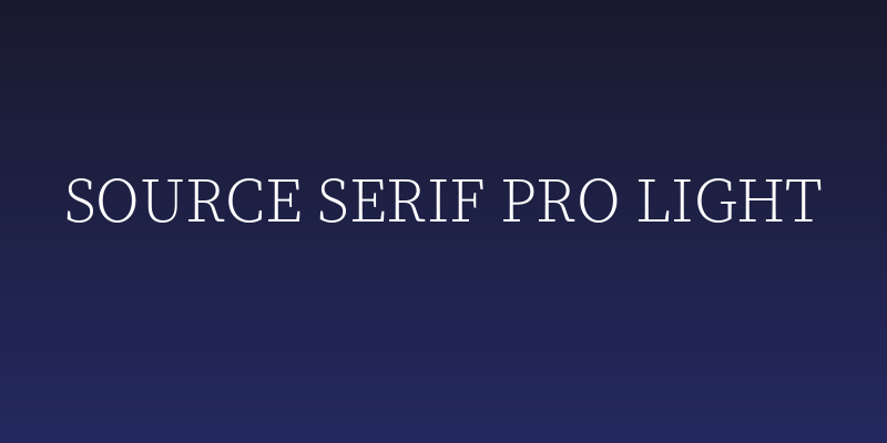 Source Serif Pro Light Social Header