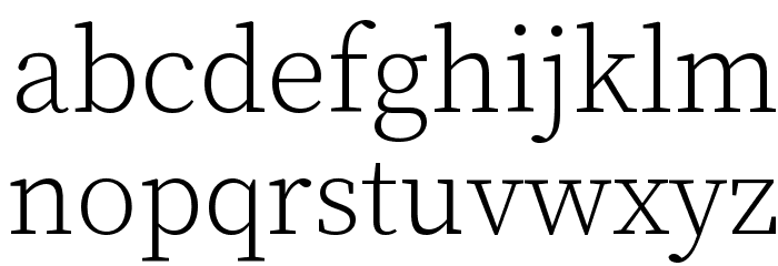 Source Serif Pro Light Font LOWERCASE