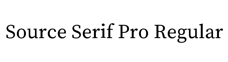Source Serif Pro Regular Font