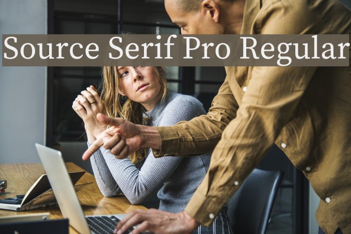 Source Serif Pro Regular Font examples