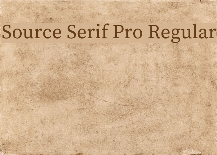 Source Serif Pro Regular Font examples