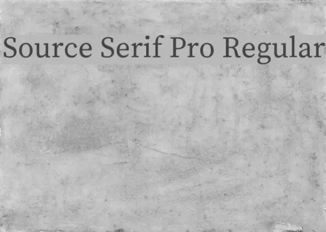 Source Serif Pro Regular Font examples