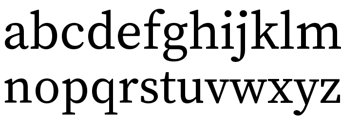 Source Serif Pro Regular Font LOWERCASE