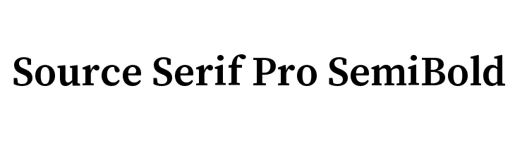 Source Serif Pro SemiBold Font