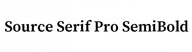 Source Serif Pro SemiBold  Free Fonts Download