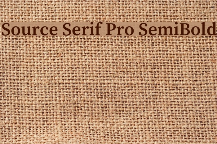 Source Serif Pro SemiBold Font examples
