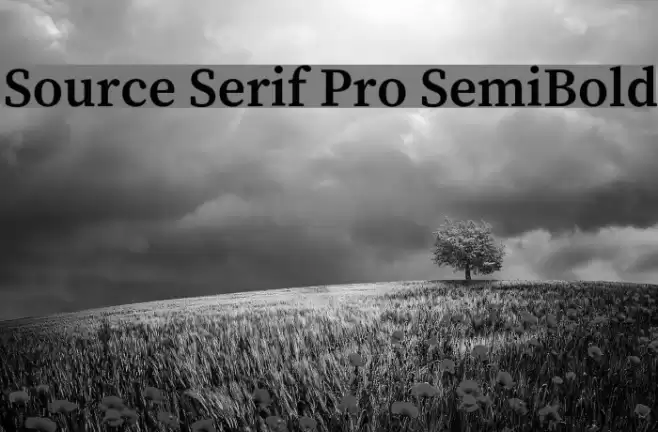 Source Serif Pro SemiBold examples