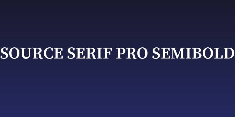 Source Serif Pro SemiBold Social Header