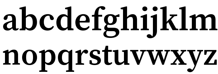 Source Serif Pro SemiBold Font LOWERCASE