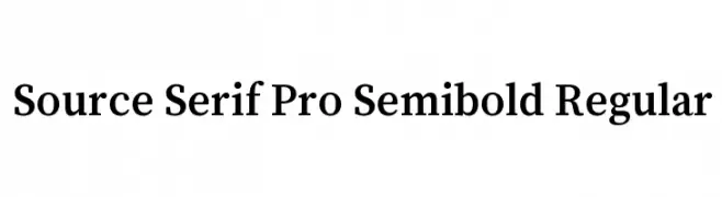 Source Serif Pro Semibold Regular  font caratteri gratis