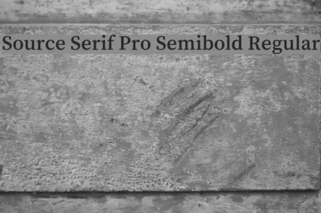 Source Serif Pro Semibold Regular examples