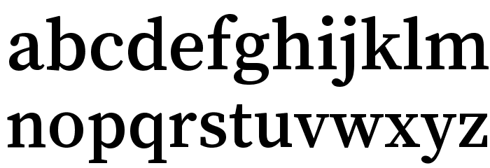 Source Serif Pro Semibold Regular Font LOWERCASE