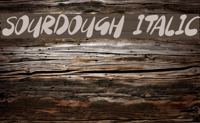 Sourdough Italic Schriftart examples