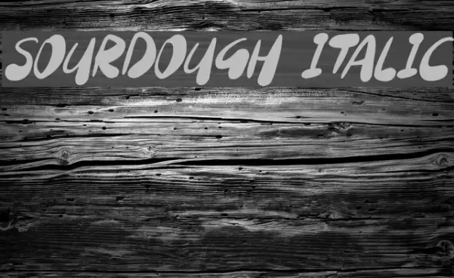 Sourdough Italic Font examples