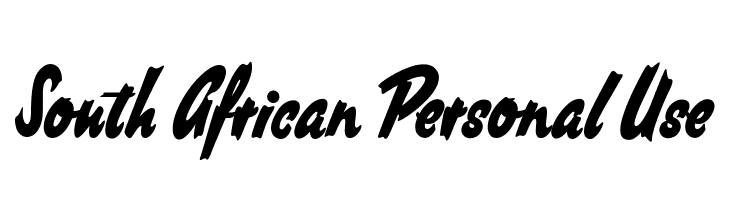 South African Personal Use Font