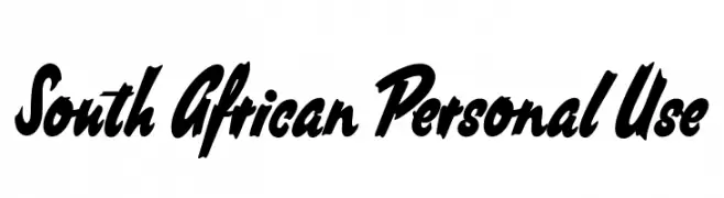 South African Personal Use  Frei Schriftart Herunterladen
