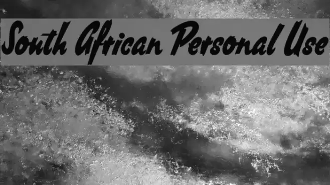 South African Personal Use Font examples