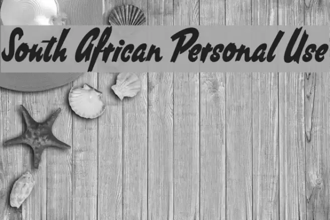 South African Personal Use Font examples