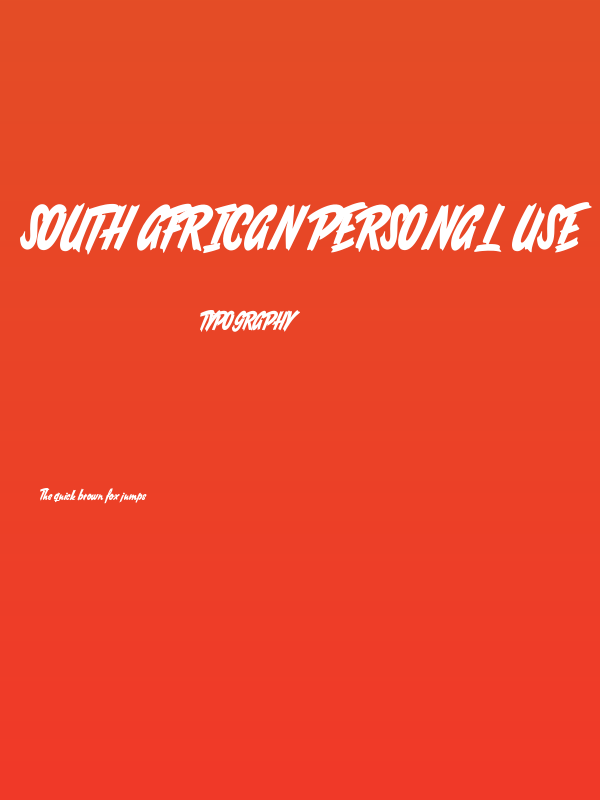 South African Personal Use Poster