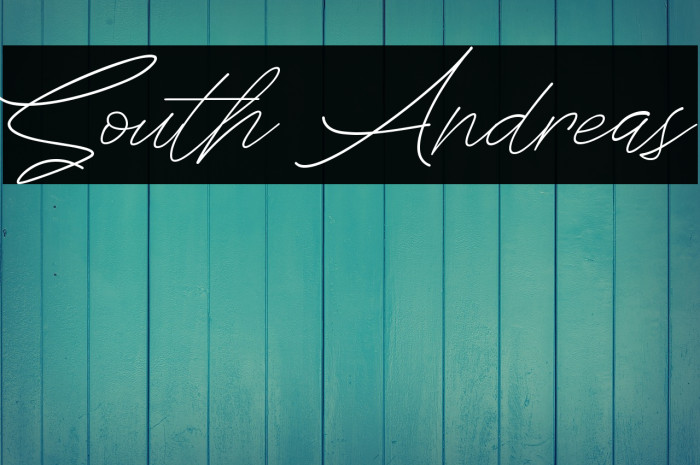South Andreas Font examples