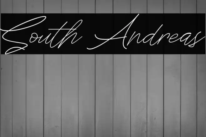 South Andreas Font examples