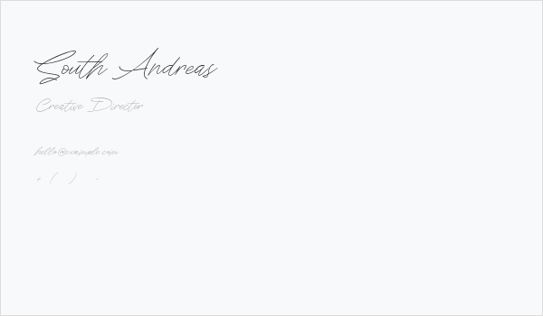 South Andreas Business Card