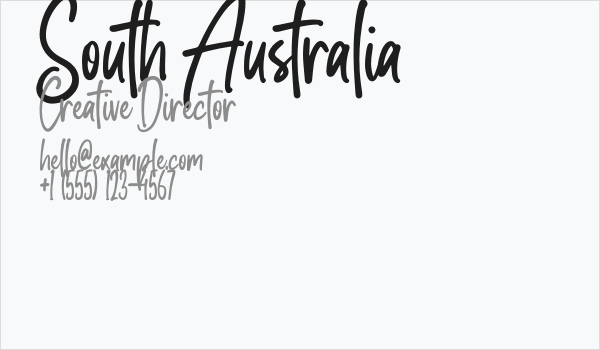 South Australia Business Card