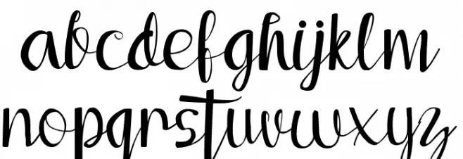 South BALI Caratteri MINUSCOLO