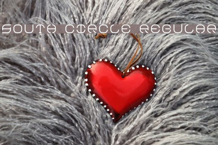 South Circle Regular Font examples