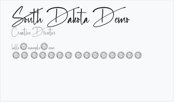 South Dakota Demo Business Card