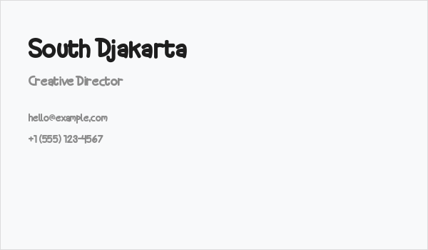 South Djakarta Business Card
