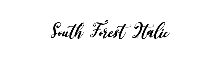 South Forest Italic  Скачать бесплатные шрифты