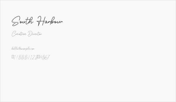 South Harbour Business Card