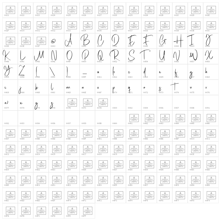 South Houston Character Map